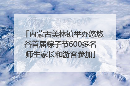 内蒙古美林镇举办悠悠谷首届粽子节600多名师生家长和游客参加