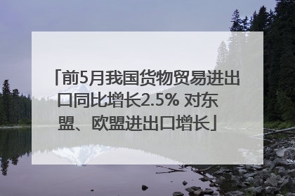 前5月我国货物贸易进出口同比增长2.5% 对东盟、欧盟进出口增长