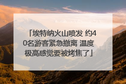 埃特纳火山喷发 约40名游客紧急撤离 温度极高感觉要被烤焦了