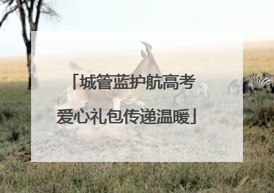 城管蓝护航高考 爱心礼包传递温暖