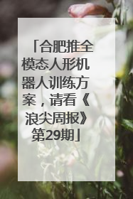 合肥推全模态人形机器人训练方案，请看《浪尖周报》第29期