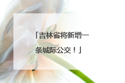 吉林省将新增一条城际公交！