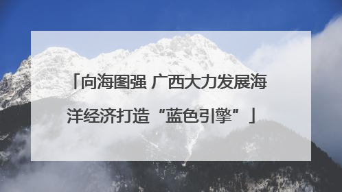 向海图强 广西大力发展海洋经济打造“蓝色引擎”