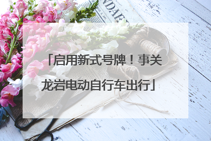 启用新式号牌！事关龙岩电动自行车出行