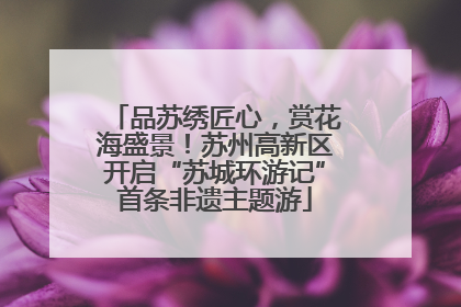 品苏绣匠心，赏花海盛景！苏州高新区开启“苏城环游记”首条非遗主题游