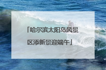 哈尔滨太阳岛风景区添新景迎端午