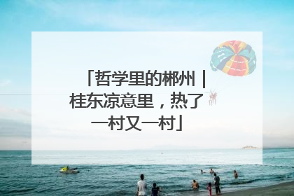 哲学里的郴州｜桂东凉意里，热了一村又一村