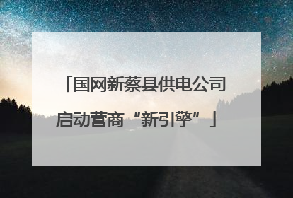 国网新蔡县供电公司启动营商“新引擎”