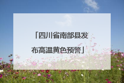 四川省南部县发布高温黄色预警