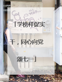 学榜样促实干，同心向党颂七一