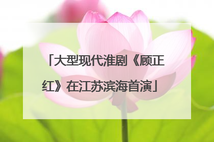 大型现代淮剧《顾正红》在江苏滨海首演