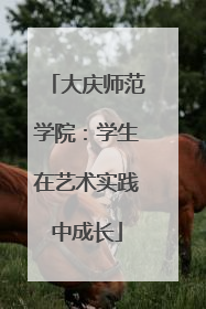 大庆师范学院：学生在艺术实践中成长