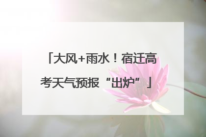大风+雨水！宿迁高考天气预报“出炉”