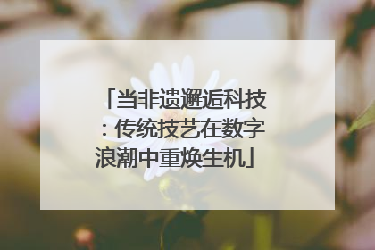 当非遗邂逅科技：传统技艺在数字浪潮中重焕生机