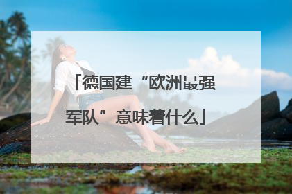 德国建“欧洲最强军队”意味着什么