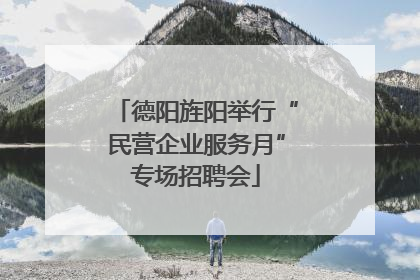 德阳旌阳举行“民营企业服务月”专场招聘会