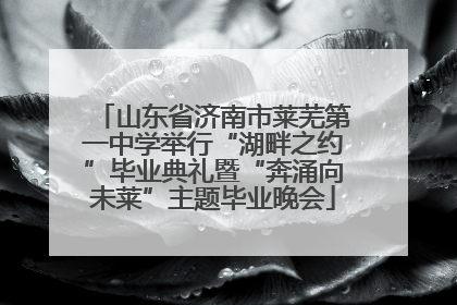 山东省济南市莱芜第一中学举行“湖畔之约”毕业典礼暨“奔涌向未莱”主题毕业晚会