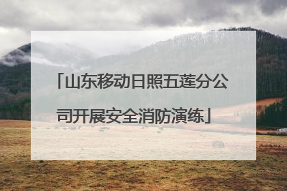 山东移动日照五莲分公司开展安全消防演练