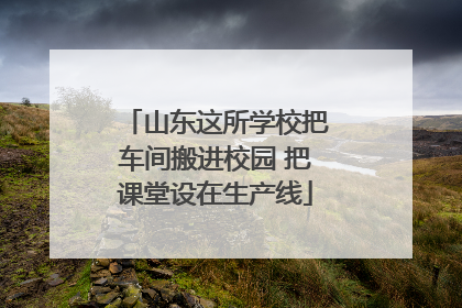 山东这所学校把车间搬进校园 把课堂设在生产线