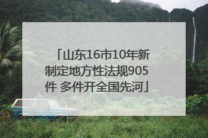 山东16市10年新制定地方性法规905件 多件开全国先河