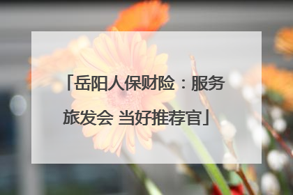岳阳人保财险：服务旅发会 当好推荐官