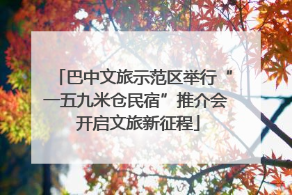 巴中文旅示范区举行“一五九米仓民宿”推介会 开启文旅新征程