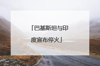 巴基斯坦与印度宣布停火