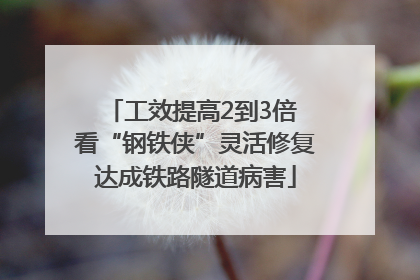 工效提高2到3倍 看“钢铁侠”灵活修复达成铁路隧道病害