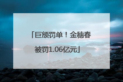 巨额罚单！金穗春被罚1.06亿元