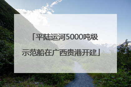 平陆运河5000吨级示范船在广西贵港开建