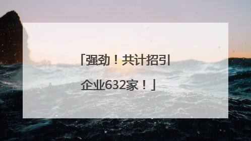 强劲！共计招引企业632家！