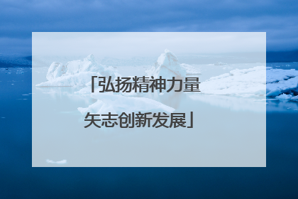 弘扬精神力量 矢志创新发展