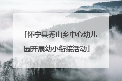 怀宁县秀山乡中心幼儿园开展幼小衔接活动