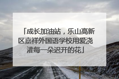 成长加油站，乐山高新区嘉祥外国语学校用爱浇灌每一朵迟开的花