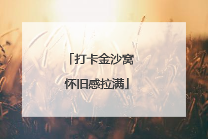 打卡金沙窝 怀旧感拉满