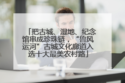 把古城、湿地、纪念馆串成珍珠链，“鲁风运河”古城文化廊道入选十大最美农村路