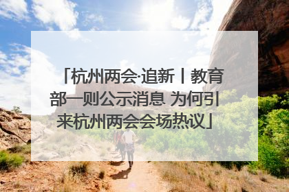 杭州两会·追新丨教育部一则公示消息 为何引来杭州两会会场热议