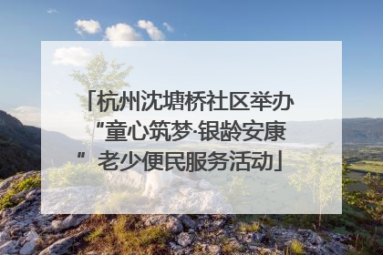 杭州沈塘桥社区举办“童心筑梦·银龄安康”老少便民服务活动