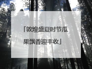 敦煌盛夏时节瓜果飘香迎丰收