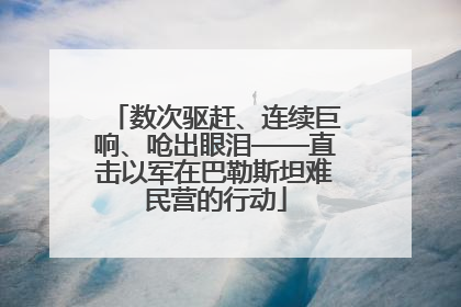 数次驱赶、连续巨响、呛出眼泪——直击以军在巴勒斯坦难民营的行动