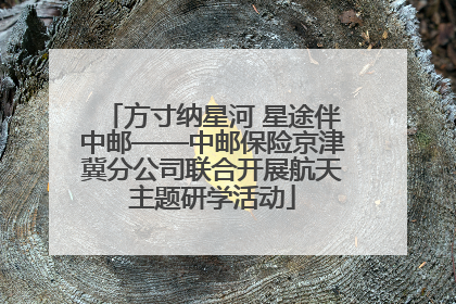 方寸纳星河 星途伴中邮——中邮保险京津冀分公司联合开展航天主题研学活动