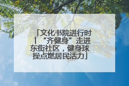 文化书院进行时丨“齐健身”走进东街社区，健身球操点燃居民活力