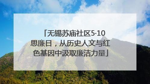 无锡苏庙社区5·10思廉日，从历史人文与红色基因中汲取廉洁力量