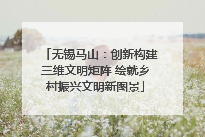 无锡马山：创新构建三维文明矩阵 绘就乡村振兴文明新图景