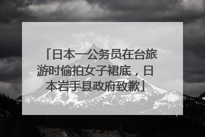 日本一公务员在台旅游时偷拍女子裙底，日本岩手县政府致歉