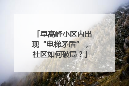 早高峰小区内出现“电梯矛盾”，社区如何破局？