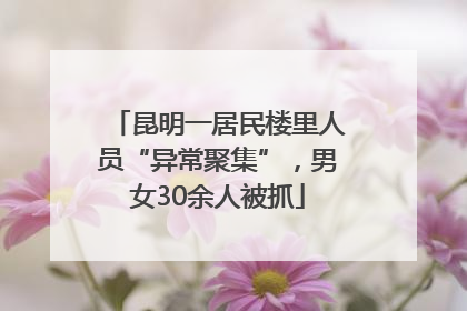 昆明一居民楼里人员“异常聚集”，男女30余人被抓