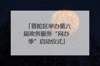 普陀区举办第六届政务服务“网办季”启动仪式
