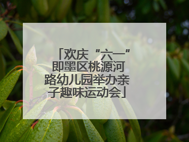 欢庆“六一” 即墨区桃源河路幼儿园举办亲子趣味运动会