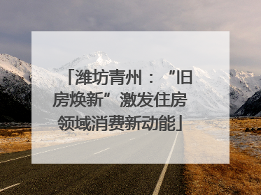 潍坊青州：“旧房焕新”激发住房领域消费新动能